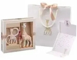 Sophie la Girafe &ndash; Geschenkbox zur Geburt + Bei&szlig;ring &ndash; 100 % Naturkautschuk &ndash;