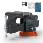 VEVOR 15,2cm Schraubstock 360&deg; Drehbar Sph&auml;roguss Werkbankschraubstock 7,3x8cm