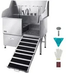 VEVOR 304 Edelstahl-Hundewaschstation, 127 cm gro&szlig;e Pflegebadewanne mit