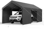 VEVOR Carport, 3,05x6,09x2,87 m Auto&uuml;berdachung, Zeltgarage mit abnehmbaren