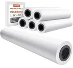 VEVOR Gro&szlig;formatpapier Plotterpapier 45,7 m x 61 cm 6 Rollen CAD-Bond-Rollen...