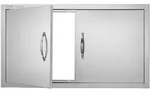 VEVOR Grill-Zugangst&uuml;r, 863 x 482 x 46 mm, Doppelte Au&szlig;enk&uuml;chent&uuml;r,