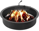 VEVOR Feuerstellenring, Feuerstelleneinsatz mit Grillfeuerring, 40 Zoll...