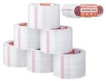 VEVOR Transparentes Packband, 76,2 mm Kern, 6 Rollen 76,2 mm x 59,436 m