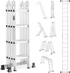 VEVOR Mehrzweckleiter, 7-in-1-Multifunktionsleiter, Teleskopleiter mit A-Rahmen...