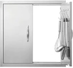 VEVOR Grill-Zugangst&uuml;r, 610 x 610 mm, Doppelte Au&szlig;enk&uuml;chent&uuml;r, Fl&auml;chenb&uuml;ndig