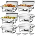 VEVOR rechteckiger Chafing Dish Set 8,5 L Speisenw&auml;rmer (6 Stk.) Buffet
