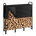 VEVOR Metall Kaminholzregal, 122x32x118 cm Brennholzregal, Kaminholzunterstand aus