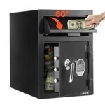 VEVOR Einwurftresor Falltresor 1,2 Kubikfu&szlig; Fallsafe mit gro&szlig;er...