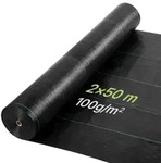 VEVOR Unkrautvlies 2x50 m Gartenvlies 100 g/m2, Unkrautmatte auf Rolle aus