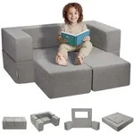 VEVOR Spielsofa Kindersofa aus Chenille-Stoff Bausteine 4-teilig,...