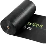 VEVOR Unkrautvlies 0,9x30,5 m Gartenvlies 168 g/m2, Unkrautmatte aus...