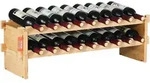 VEVOR Weinregal stapelbar 18 Flaschen, stabiles Flaschenregal, 2-stufiges...