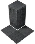 VEVOR Terrassenfliesen, 36er-Set, Balkonfliesen 30 x 30 cm, Klickfliesen,