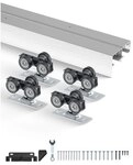 VEVOR Schiebet&uuml;r-Beschlagschienensatz Schiebet&uuml;rsystem 1524 mm, Doppelschienen