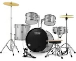 VEVOR Schlagzeug, 5-teilig, Drum in voller Gr&ouml;&szlig;e mit Bass-/Tom-Drums, Snare,