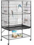 VEVOR Vogelk&auml;fig, 930x580x1510 mm, Vogelvoliere aus Schmiedeeisen mit Sitzstangen,