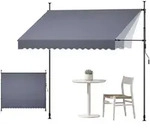 VEVOR Klemmmarkise 300 cm, H&ouml;henverstellbare Markise mit Handkurbel,