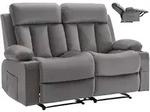 VEVOR Loveseat Relaxsessel elektrische Liegecouch mit W&auml;rmefunktion & Massage,