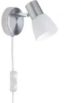 Brilliant Wandspot Luca eisen chrom E14 max. 40W mit Kabelschalter