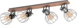 Eglo Deckenstrahler SAMBATELLO braun silber Holz E27 max. 40W schwenkbar