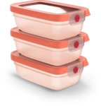 EMSA Tefal Oneclick Frischhaltedosen 3-Teiliges Set (3X 0 5 L) N12316 3110601836
