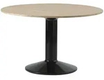 Muuto Midst Tisch, &Oslash; 120 cm, eiche ge&ouml;lt / schwarz