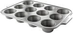 KitchenAid Metal Bakeware Muffinform 33 x 22.5 cm silber - Antihaftbeschichtung
