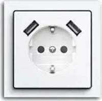 Busch Jaeger 2CKA002011A6273, Busch Jaeger Busch-Jaeger SCHUKO-2x USB Steckdose...