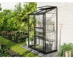 Vitavia, Anlehn-Gew&auml;chshaus "Ida 900", schwarz, 3 mm ESG, 0,9 m2