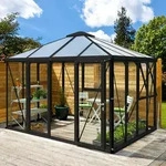 Vitavia, Gew&auml;chshaus-Pavillon "Minos", schwarz, 3 mm ESG, 10 mm HKP
