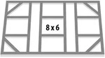 Pergart, Fundamentbodenrahmen f&uuml;r Ger&auml;tehaus "Leipzig 84", aluminium blank, 98 x