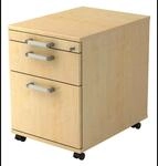 SIGNA AC20 - Rollcontainer Chromgriff Metall Ahorn