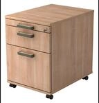 SIGNA AC20 - Rollcontainer Streifengriff Kunststoff Nussbaum
