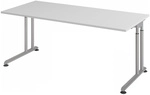 ZENO 19 S | Schreibtisch - 180 x 80 Grau/Silber h&ouml;henverstellbar