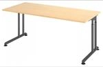 ZENO 19 G | Schreibtisch 180 x 80 h&ouml;henverstellbar Ahorn/Graphit