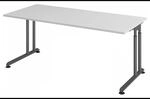 ZENO 19 G | Schreibtisch 180 x 80 h&ouml;henverstellbar Grau/Graphit