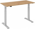 XMST 614 S | Schreibtisch - 140 x 67 elektrisch h&ouml;henverstellbar Asteiche/Silber
