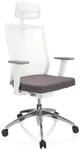 ASPEN WHITE PRO - Profi B&uuml;rostuhl Grau/Wei&szlig;