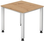 QUEO 8 S | Schreibtisch - 80 x 80 h&ouml;henverstellbar Asteiche