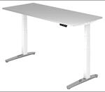XBHM 19 WC | Schreibtisch 180 x 80 elektrisch h&ouml;henverstellbar Grau