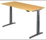 XBHM 19 GG | Schreibtisch 180 x 80 elektrisch h&ouml;henverstellbar Buche