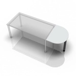 RA60 G - Ansatztisch 60x80 Grau