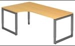 REGO 82 G | Schreibtisch 200 x 120 h&ouml;henverstellbar Buche/Graphit