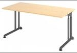 ZENO 16 G | Schreibtisch 160 x 80 h&ouml;henverstellbar Ahorn/Graphit