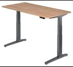 XBHM 16 GG | Schreibtisch 160 x 80 elektrisch h&ouml;henverstellbar Nussbaum