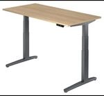XBHM 16 GG | Schreibtisch 160 x 80 elektrisch h&ouml;henverstellbar Eiche