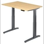 XBHM 12 GG | Schreibtisch 120 x 80 elektrisch h&ouml;henverstellbar Ahorn