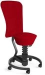 AERIS SWOPPER MIT ROLLEN UND LEHNE - Swopper Low Mikrofaser Rot