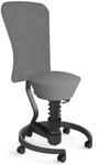 AERIS SWOPPER MIT ROLLEN UND LEHNE - Swopper Low Mikrofaser Grau